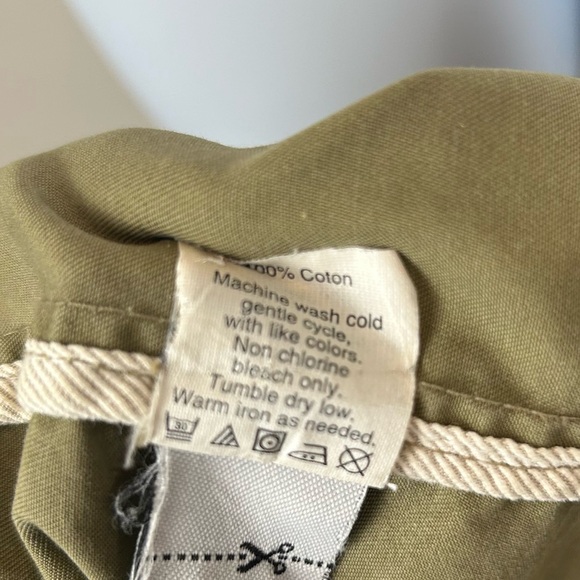 J Crew Field Jacket Womens L Olive Green Cotton Military Anorak Ripstop Hooded - Picture 11 of 11